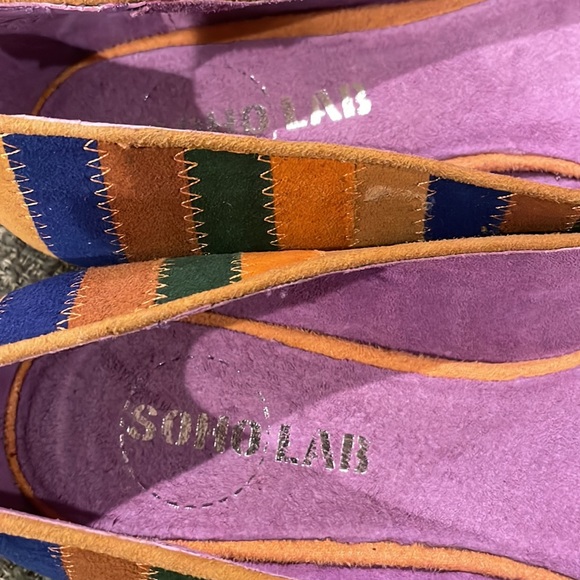 Soho Lab suede striped flats (sz 8) - Picture 8 of 12